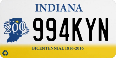 IN license plate 994KYN