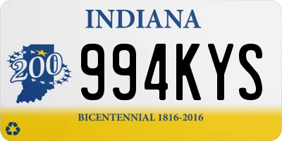 IN license plate 994KYS