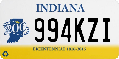 IN license plate 994KZI