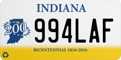 IN license plate 994LAF