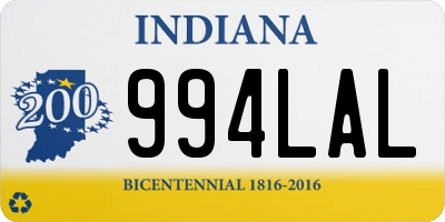 IN license plate 994LAL