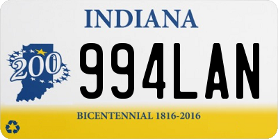 IN license plate 994LAN