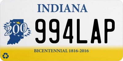 IN license plate 994LAP