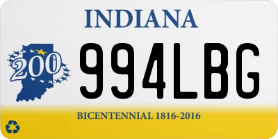 IN license plate 994LBG