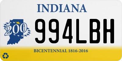 IN license plate 994LBH