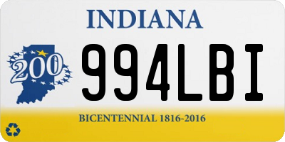 IN license plate 994LBI