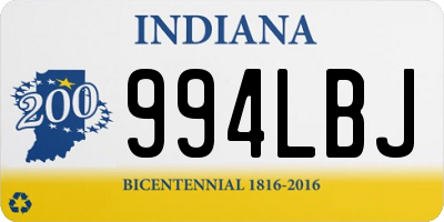 IN license plate 994LBJ