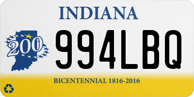 IN license plate 994LBQ