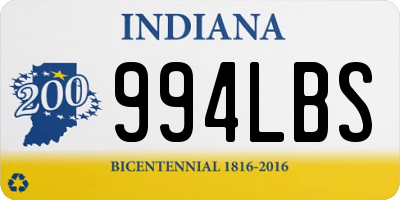 IN license plate 994LBS
