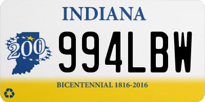 IN license plate 994LBW