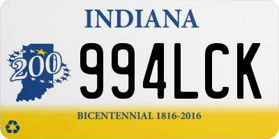 IN license plate 994LCK