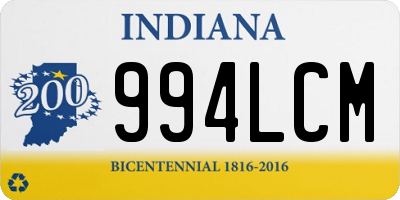 IN license plate 994LCM