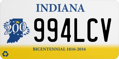 IN license plate 994LCV