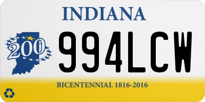 IN license plate 994LCW