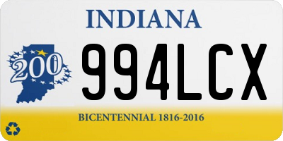 IN license plate 994LCX