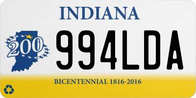 IN license plate 994LDA