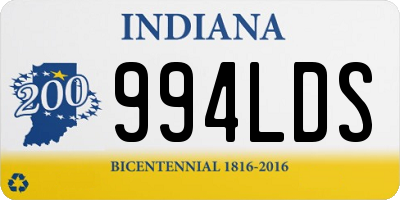 IN license plate 994LDS