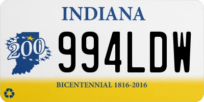 IN license plate 994LDW