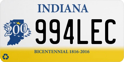 IN license plate 994LEC