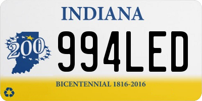 IN license plate 994LED