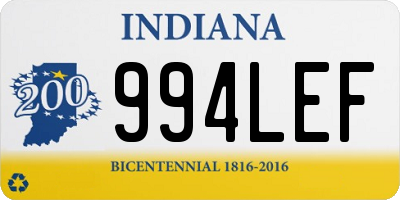 IN license plate 994LEF