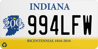 IN license plate 994LFW