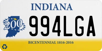 IN license plate 994LGA