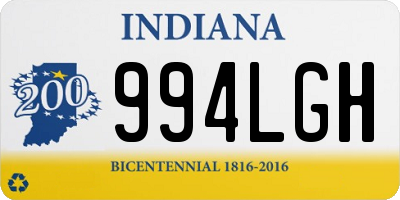 IN license plate 994LGH
