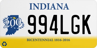 IN license plate 994LGK