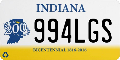 IN license plate 994LGS