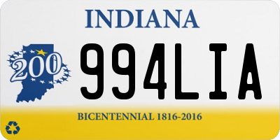 IN license plate 994LIA
