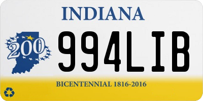 IN license plate 994LIB