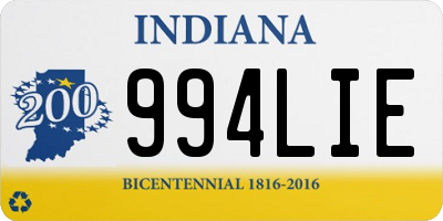 IN license plate 994LIE
