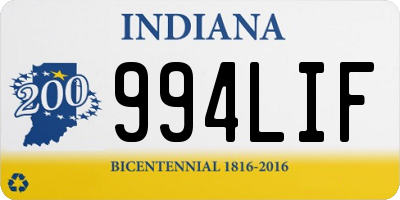 IN license plate 994LIF