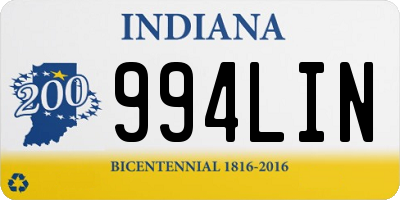 IN license plate 994LIN