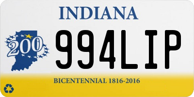 IN license plate 994LIP