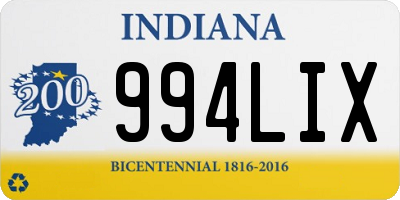 IN license plate 994LIX