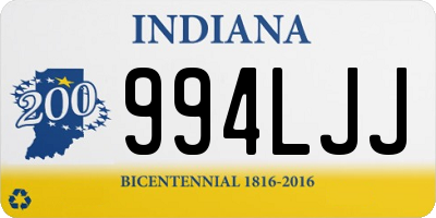 IN license plate 994LJJ