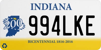 IN license plate 994LKE