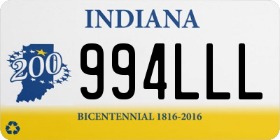 IN license plate 994LLL