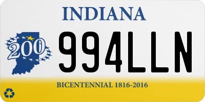 IN license plate 994LLN