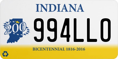 IN license plate 994LLO