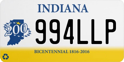 IN license plate 994LLP