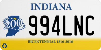 IN license plate 994LNC