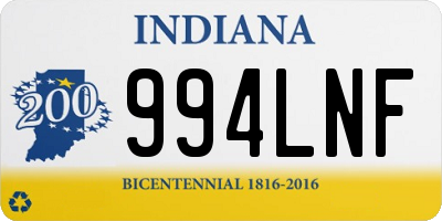 IN license plate 994LNF