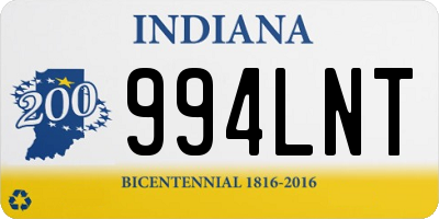 IN license plate 994LNT