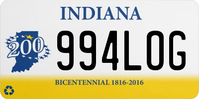 IN license plate 994LOG