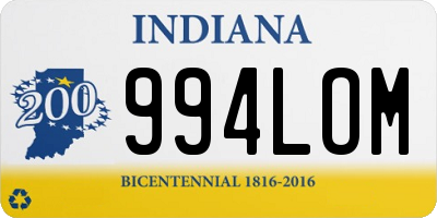 IN license plate 994LOM