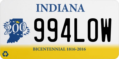 IN license plate 994LOW