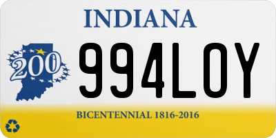 IN license plate 994LOY